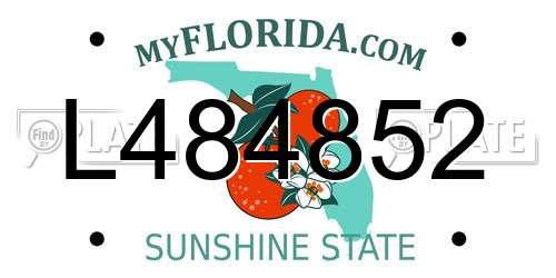 L484852 Florida License Plate