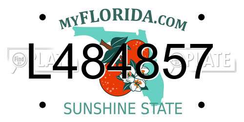 L484857 Florida License Plate
