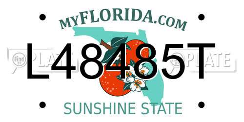L48485T Florida License Plate