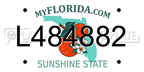 L484882 Florida License Plate