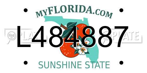 L484887 Florida License Plate