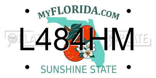 L484HM Florida License Plate