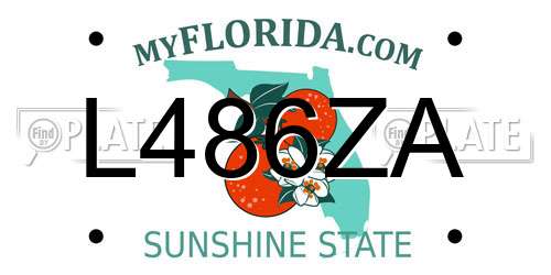 L486ZA Florida License Plate