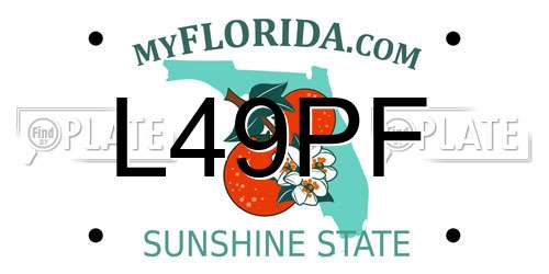 L49PF Florida License Plate