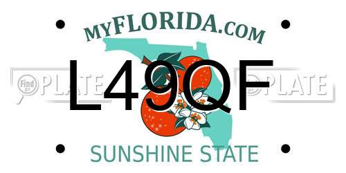 L49QF Florida License Plate