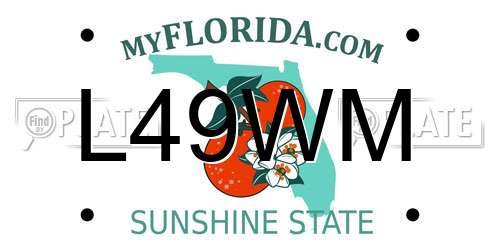 L49WM Florida License Plate