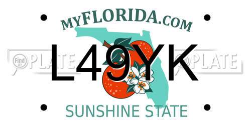 L49YK Florida License Plate