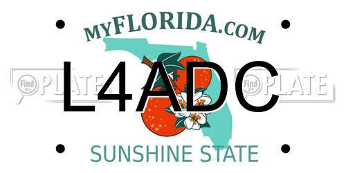 L4ADC Florida License Plate