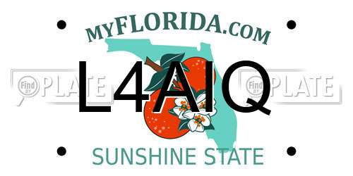L4AIQ Florida License Plate