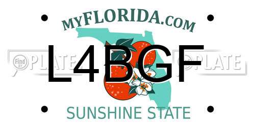 L4BGF Florida License Plate