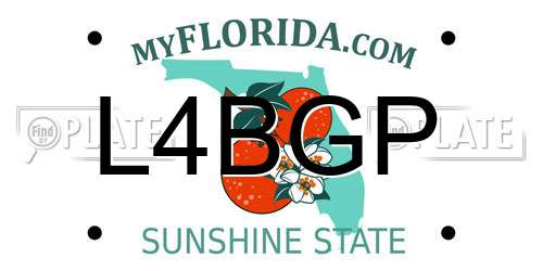 L4BGP Florida License Plate