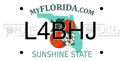 L4BHJ Florida License Plate