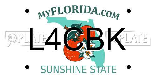 L4CBK Florida License Plate