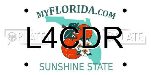 L4CDR Florida License Plate