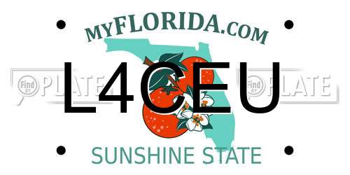 L4CEU Florida License Plate