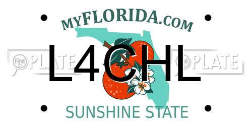 L4CHL Florida License Plate