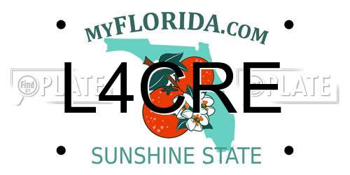 L4CRE Florida License Plate