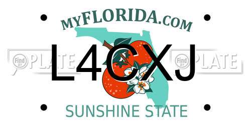 L4CXJ Florida License Plate