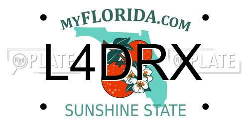 L4DRX Florida License Plate