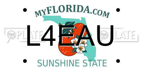 L4EAU Florida License Plate