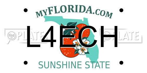 L4ECH Florida License Plate