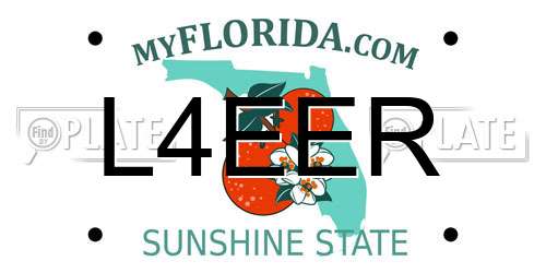 L4EER Florida License Plate
