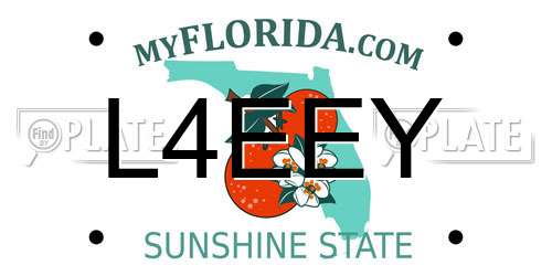 L4EEY Florida License Plate
