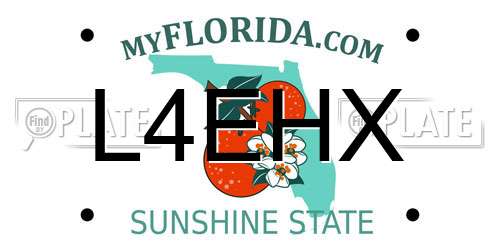 L4EHX Florida License Plate