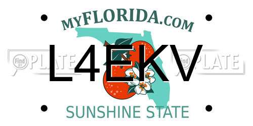 L4EKV Florida License Plate