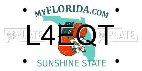 L4EQT Florida License Plate