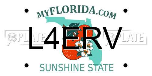 L4ERV Florida License Plate