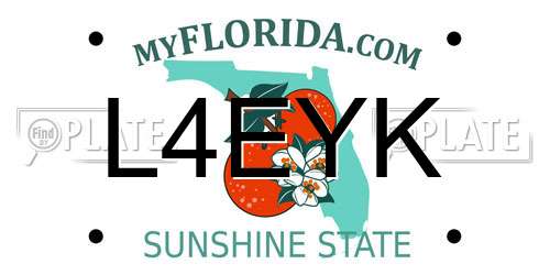 L4EYK Florida License Plate