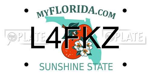 L4FKZ Florida License Plate