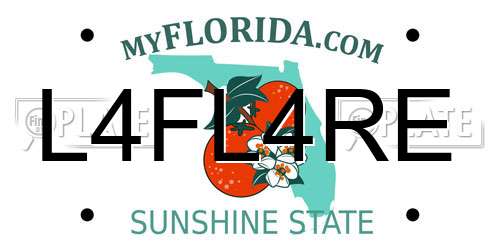 L4FL4RE Florida License Plate