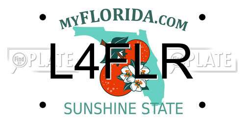 L4FLR Florida License Plate