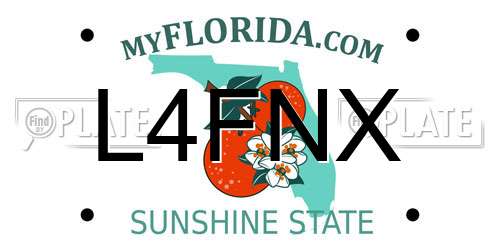 L4FNX Florida License Plate