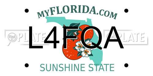 L4FQA Florida License Plate