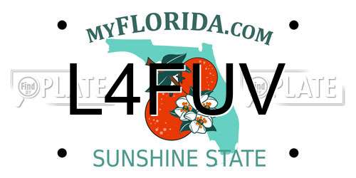 L4FUV Florida License Plate