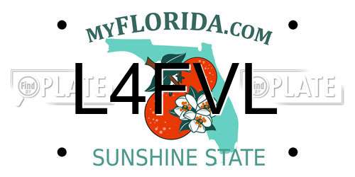 L4FVL Florida License Plate