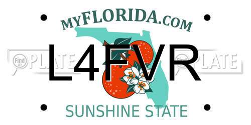 L4FVR Florida License Plate
