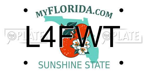 L4FWT Florida License Plate