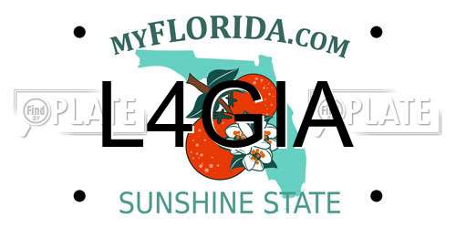 L4GIA Florida License Plate