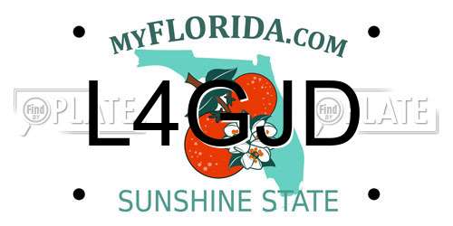L4GJD Florida License Plate