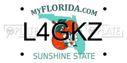 L4GKZ Florida License Plate