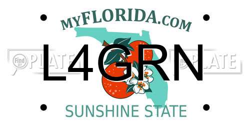 L4GRN Florida License Plate