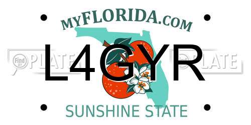 L4GYR Florida License Plate