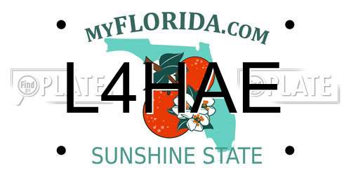 L4HAE Florida License Plate