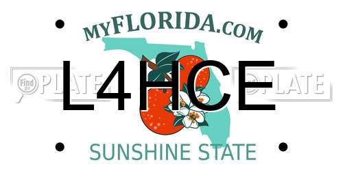 L4HCE Florida License Plate