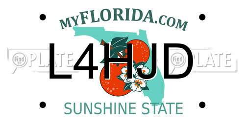 L4HJD Florida License Plate