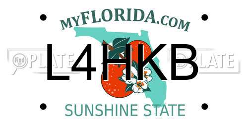 L4HKB Florida License Plate